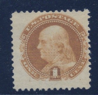 112 Unused,  1c.  Franklin,  Brown-Orange, scv: $650