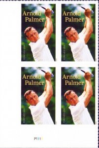 US Scott #5455 Plate Block  2020 Arnold Palmer VF MNH Gold Professional Sports