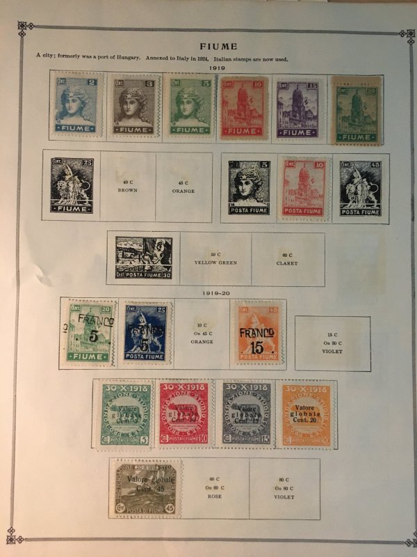 Collection of Fiume stamps