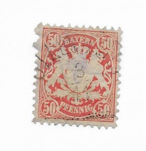 Bavaria Germany #44 Thins Used - Stamp