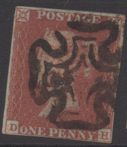 GB 1841 Queen Victoria QV Penny Red,  SG8, SG.8, VG, DH