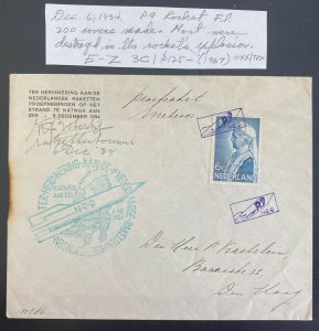 1934 Netherlands First Rocket Flight Cover To The Hague Netherlands 200 Made