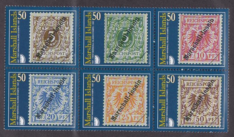 Marshall Islands # 631-637, First Marshall Islands & U.S. Stamps, NH, 1/2 Cat.