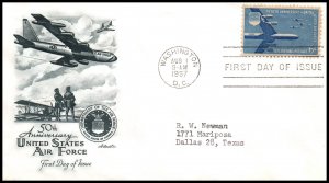 US C49 Air Force Artmaster Typed FDC