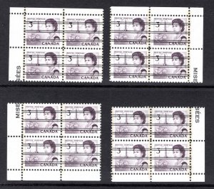 456pxx Scott - #456p precancelled, PVA, Tagged GT2, matched corner set, Canada