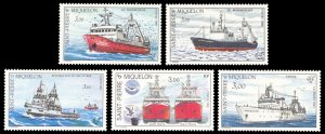 St. Pierre & Miquelon 1987-91 Scott #495-499 Mint Never Hinged