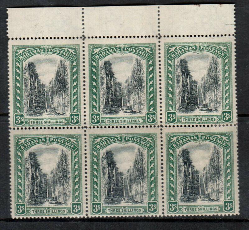 Bahamas #62 (SG #80) Very Fine Never Hinged Top Block Of Six