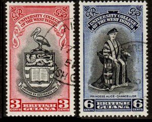 British Guiana  #250-251  Used   CV $1.25