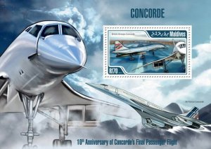 Maldives 2013 MNH .CONCORDE |  Michel Code: 5017 / Bl.668  |  Scott Code: 3097