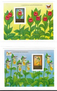 Mongolia 1997 Butterflies and Orchids Sc 2278-2279 2 S/S MNH C11
