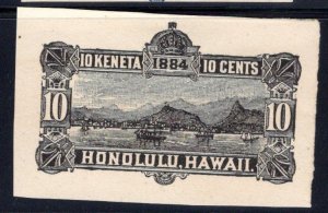 Hawaii #U5 cut square, unused, CV $25.00