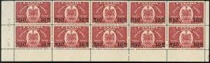 E9 Special Delivery plate block of 10 No. 1LL VF MNH Cat $225 Canada mint