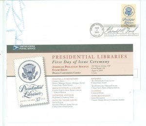 US 3930 2005 Presidential libraries, first day ceremony program