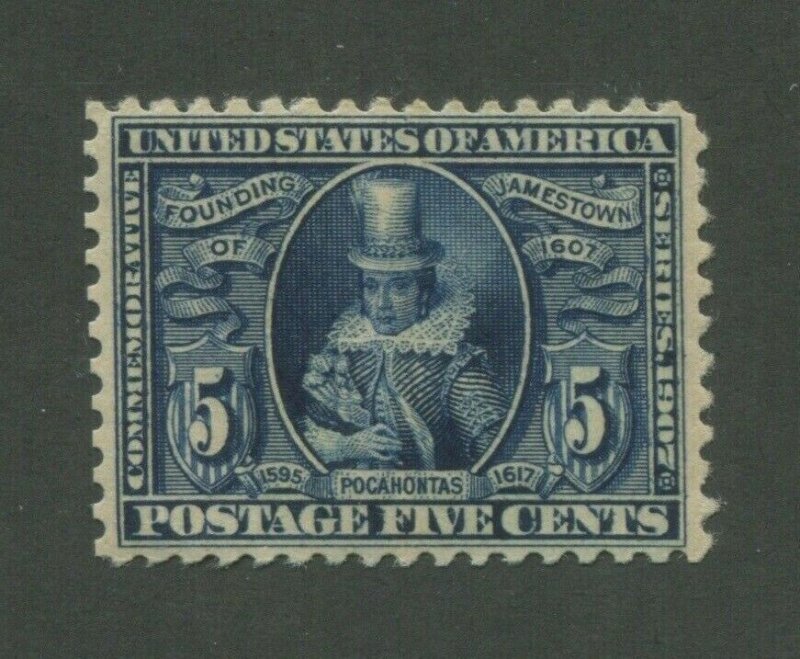 1907 United States Postage Stamp #330 Mint Never Hinged VF 