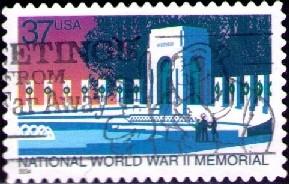 National World War II Memorial, USA stamp SC#3862 used