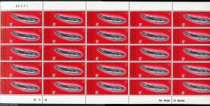 BRITISH ANTARCTIC  TERRITORY  SC#64/67  WHALES COMPLETE SHEETS OF 25 MINT NH