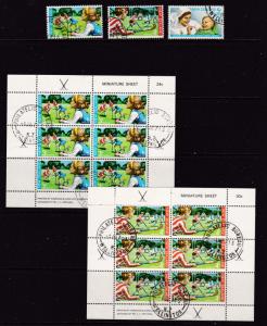 New Zealand the 1971 Health set & mini sheets used (cto)