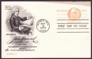 UY29 John Hancock Artcraft FDC