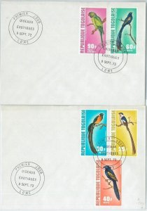 75757 - TOGO - Postal History - Set of 2  FDC COVERs  Birds   1972