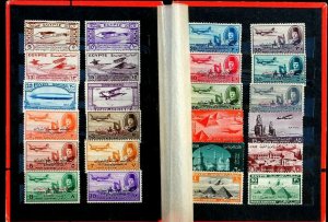 Egypt Stamp Collection Air Mail High Value in Vintage Introplast Sleeve