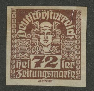 Austria P43 Newspaper Stamp 1921
