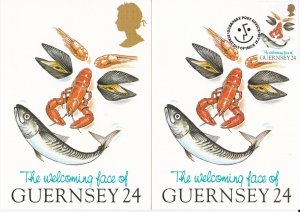 Guernsey # 543-550, Welcoming Faces of Guernsey, Maxi Cards