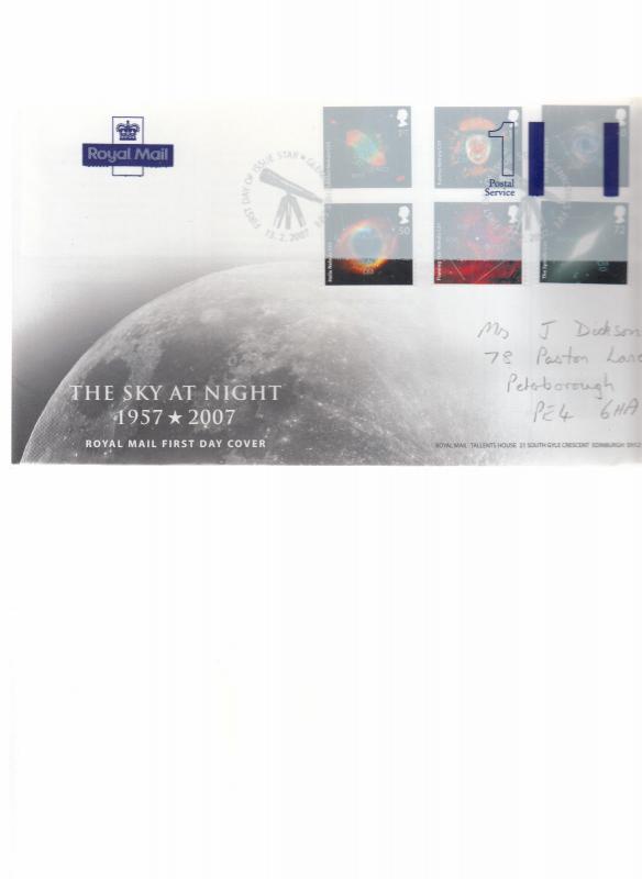 2007 SKY AT NIGHT FIRST DAY COVER STILL IN ROYAL MAIL CELOPHANE