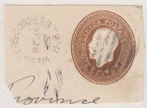 B.C. Split Ring Town Cancel WEBSTER'S CORNERS 28 JAN, 25 (Inverted Date)