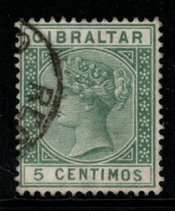 GIBRALTAR SG22 1889 5c GREEN FINE USED