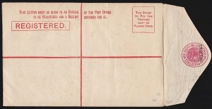 NEW SOUTH WALES Registered Envelope: 1891 QV 3d/4d, size G, H&G C6d.