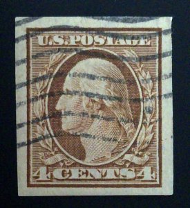 Scott #346 - VF/XF - 4c Orange Brown - Washington - Used - 1909