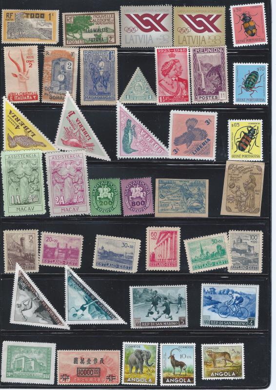 38 WW MH STAMPS STARTS AT A LOW PRICE LOOK!!