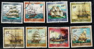 Papua New Guinea #663-70 used ships