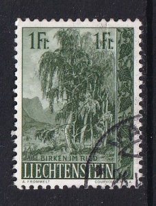 Liechtenstein  #314  used  1957  birches 1fr