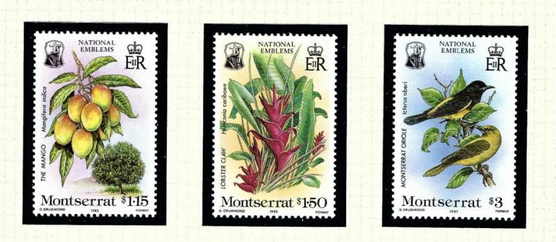 Montserrat 551-53 MNH 1985 National Emblems