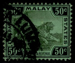 MALAYSIA - Federated Malay GV SG75, 50c black/green, FINE USED.