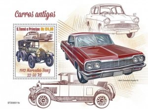 St Thomas - 2020 Vintage Automobiles - Stamp Souvenir Sheet - ST200511b