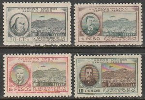 MEXICO C163-C166, 400th Anniversary of Zacatecas SET OF FOUR. Mint, NH. F-VF.