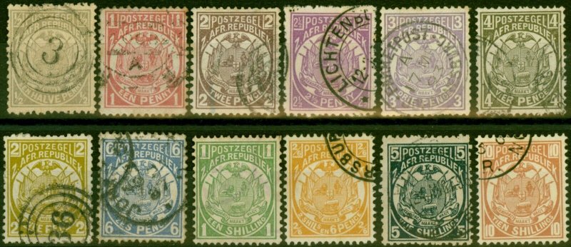 Transvaal 1885-93 Set of 12 to 10s SG175-186 Fine Used 