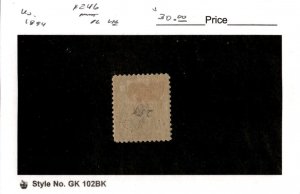 United States Postage Stamp, #246 Mint LH, 1894 Franklin (AE)