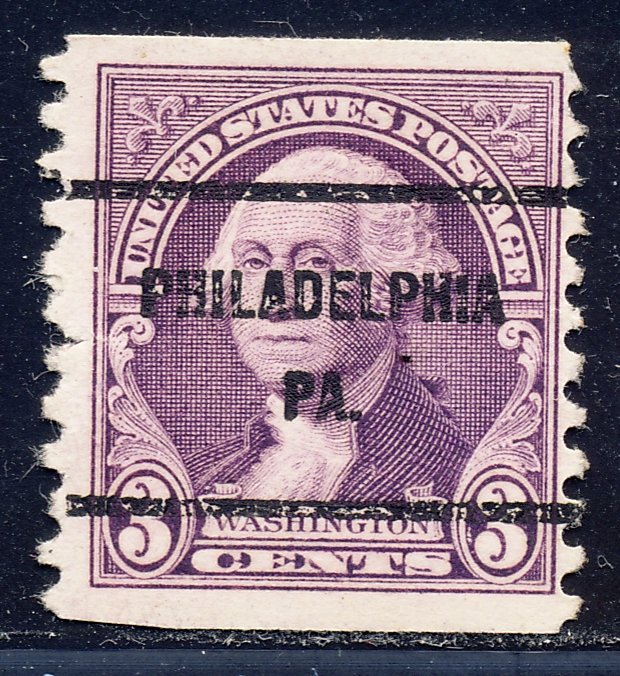 Philadelphia PA, 721-61 Bureau Precancel, 3¢ coil Stuart