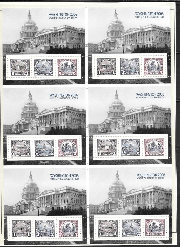 #4075 MNH Uncut press Sheet Washington World Philatelic Exhibition (my133)