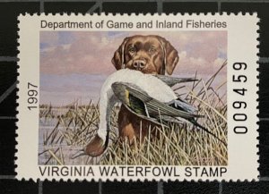 US Stamps-SC# Virgins  #10 - Duck Stamp - MNH - CV $7.00