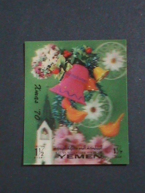 YEMEN-1970 -COLORFUL BEAUTIFUL LOVELY CHRISTMAS MNH 3-D STAMP VERY FINE