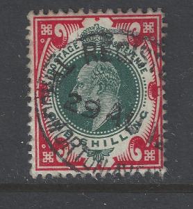 1900 Britain 1s - Sc# 138a - Fine - Registered Cancel - Cat = $70 - (BS117)