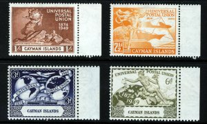 CAYMAN ISLANDS KG VI 1949 U.P.U. 75th Anniversary Set SG 131 to SG 134 MNH