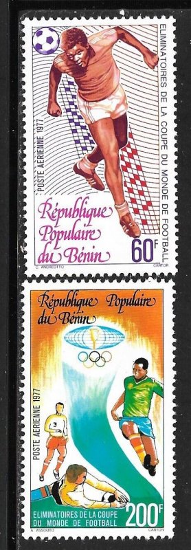 BENIN Sc C291-2 NH ISSUE OF 1981 - SOCCER WORLD CUP 