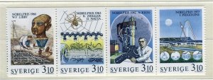 SWEDEN; Lovely MINT Complete BLOCK, 1988 Nobel Prize