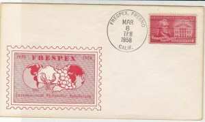 U. S. Frespex Intern. Philatelic Ex Illust. Architects 1958 Stamp Cover Rf 37619
