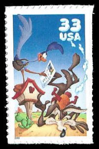 PCBstamps   US #3391a 33c Roadrunner & Wile E. Coyote, MNH, (13)